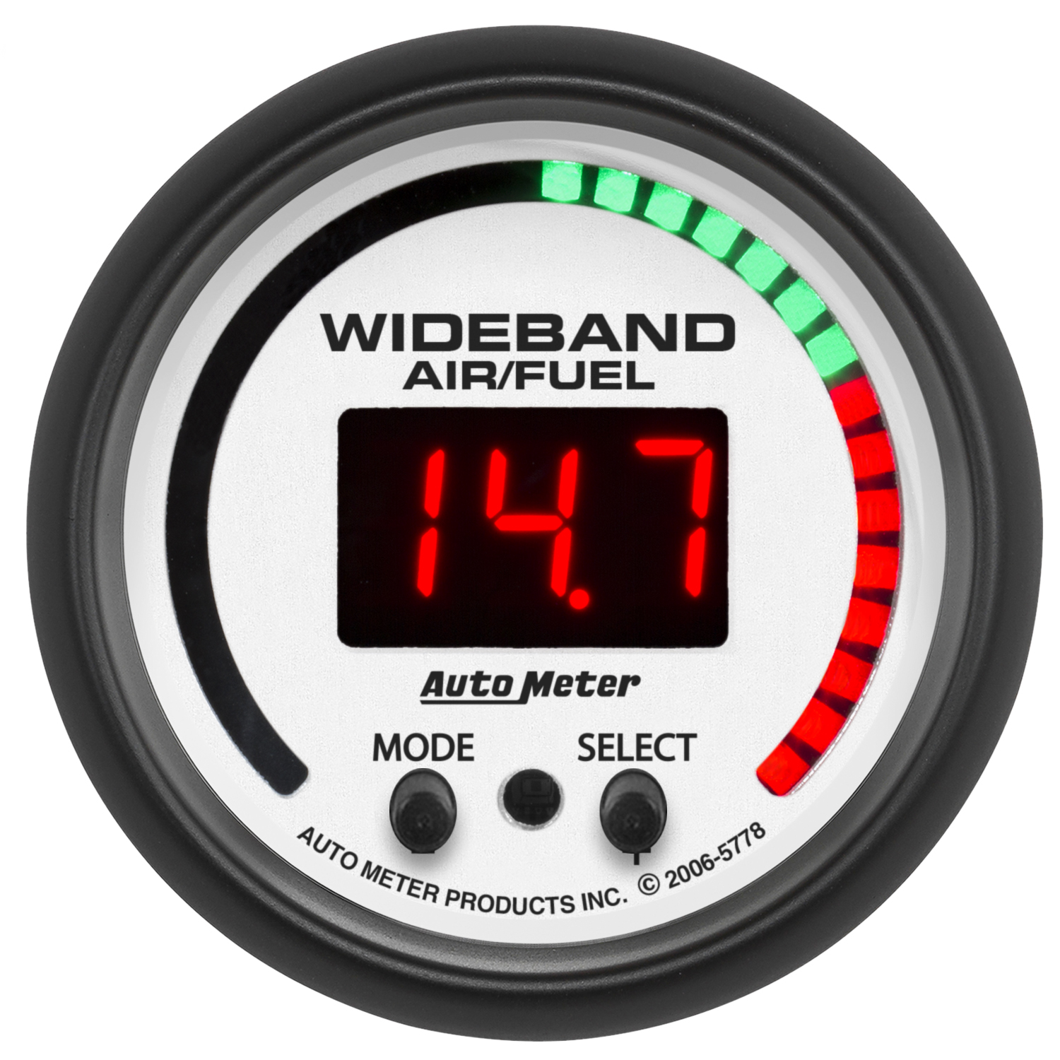 AutoMeter 2-1/16 In. WIDEBAND PRO AIR/FUEL RATIO, 6:1-20:1 AFR, PHANTOM